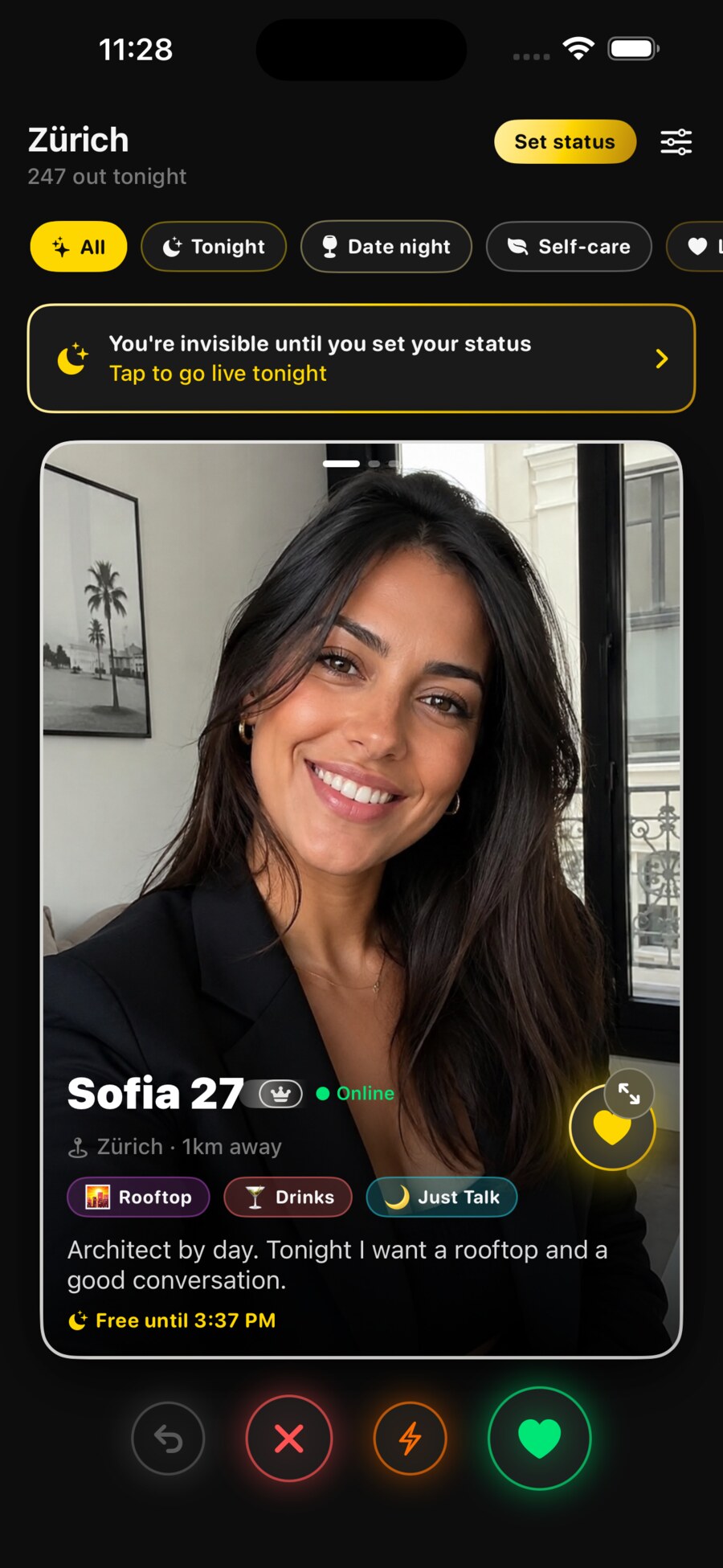 2NIGHT — Tonight feed of the one-night dating app